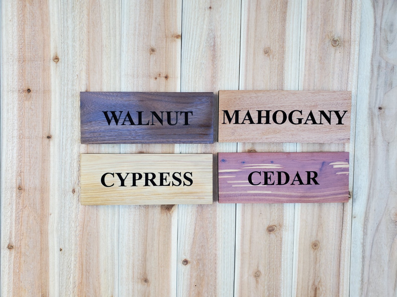 Custom Family Sign Carved Last Name Wood Plaque Cedar Walnut Personalized Wooden