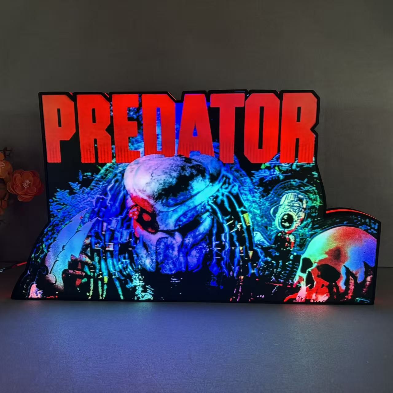 Predator 2025 Pinball Topper 3D Printed Led Lightbox Arcade Decor