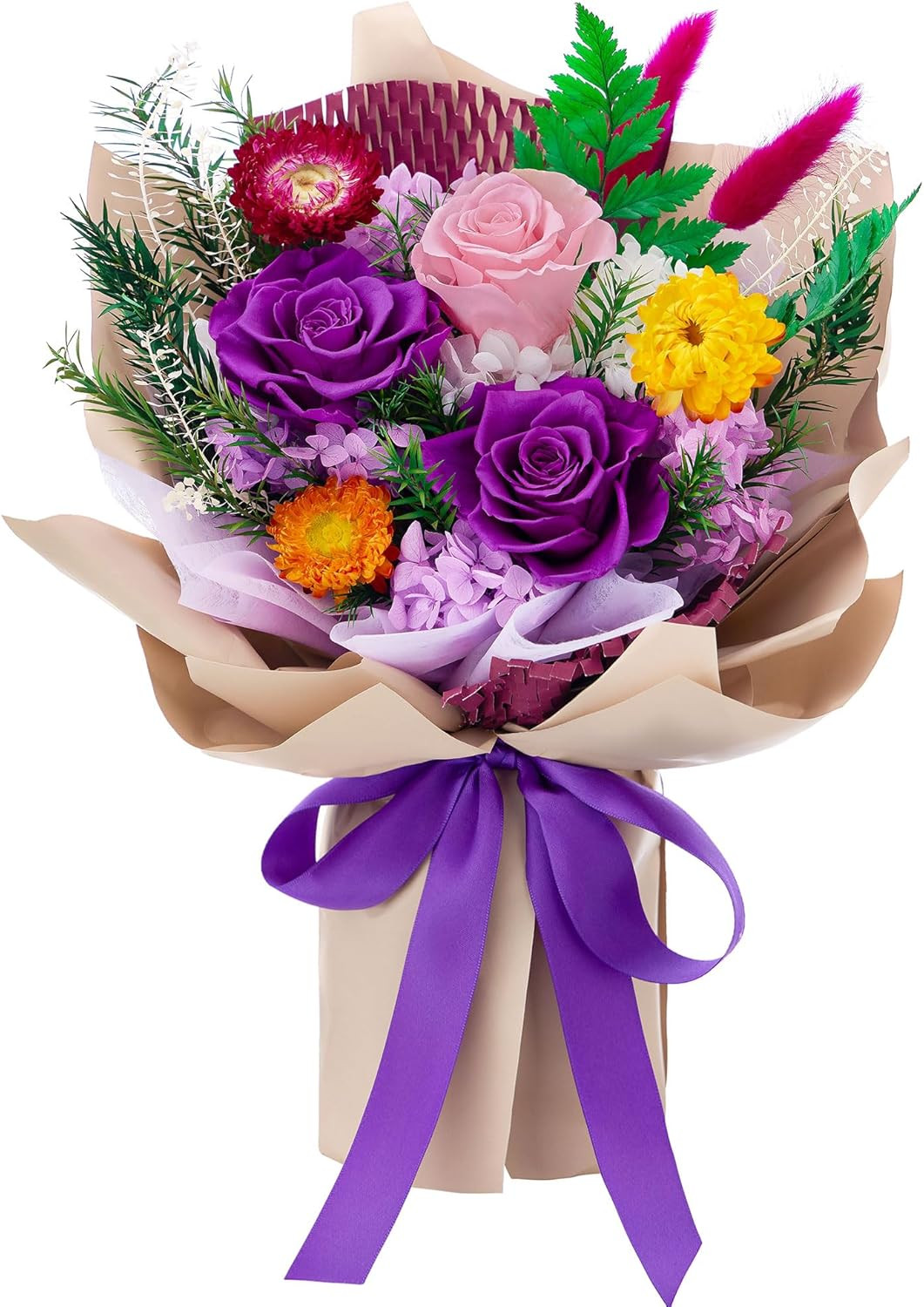 Forever Flowers Gifts for Mom, Mothers Day Preserved Flowers Bouquet Birthday Gi