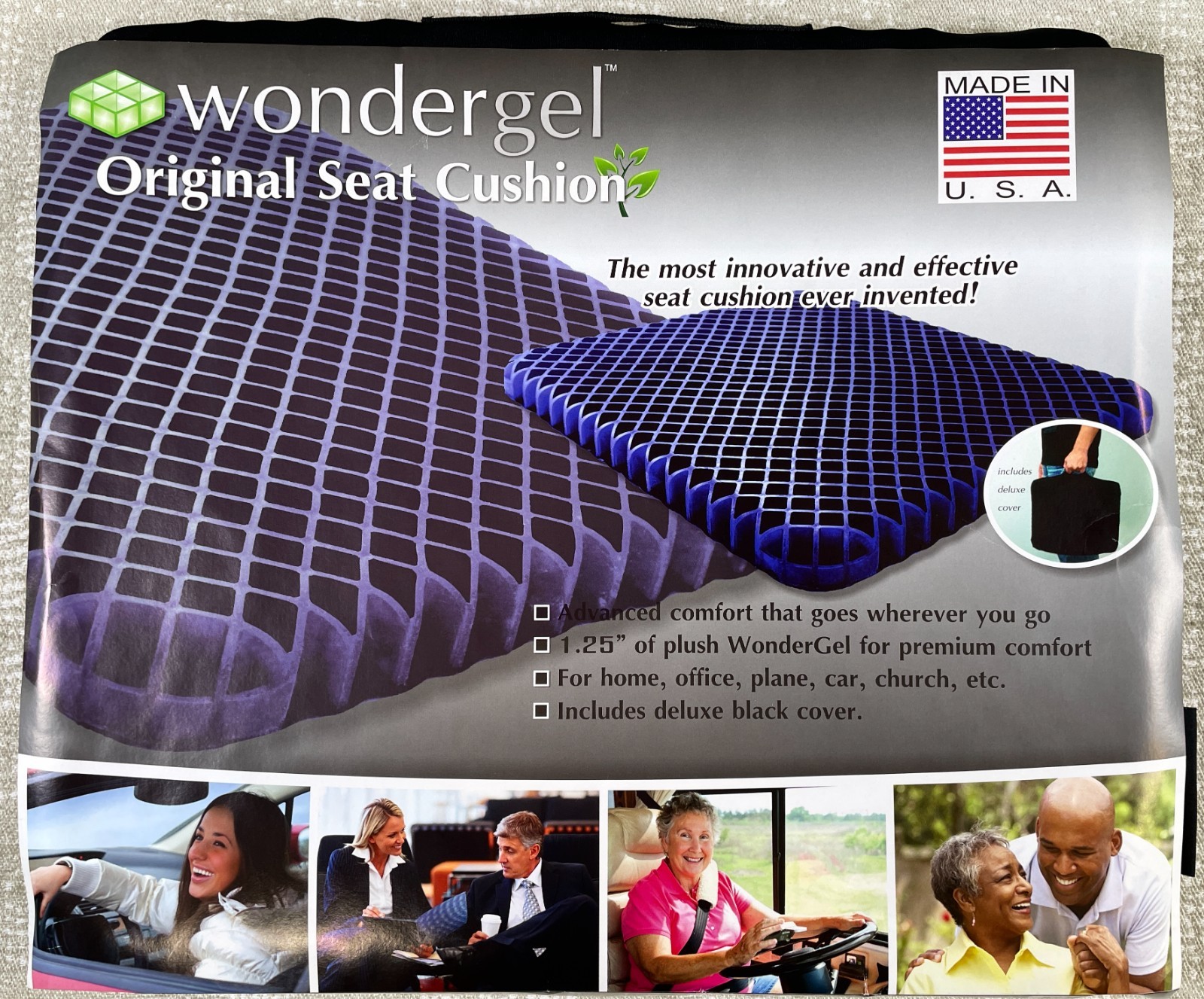 WonderGel Original 1.25″ Seat Cushion (NOS, Sealed)
