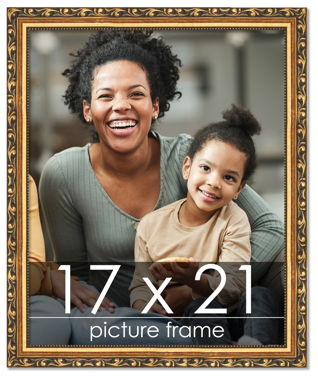 36×24 Wood Antique Frame with UV Acrylic, Available in 4 Finishes