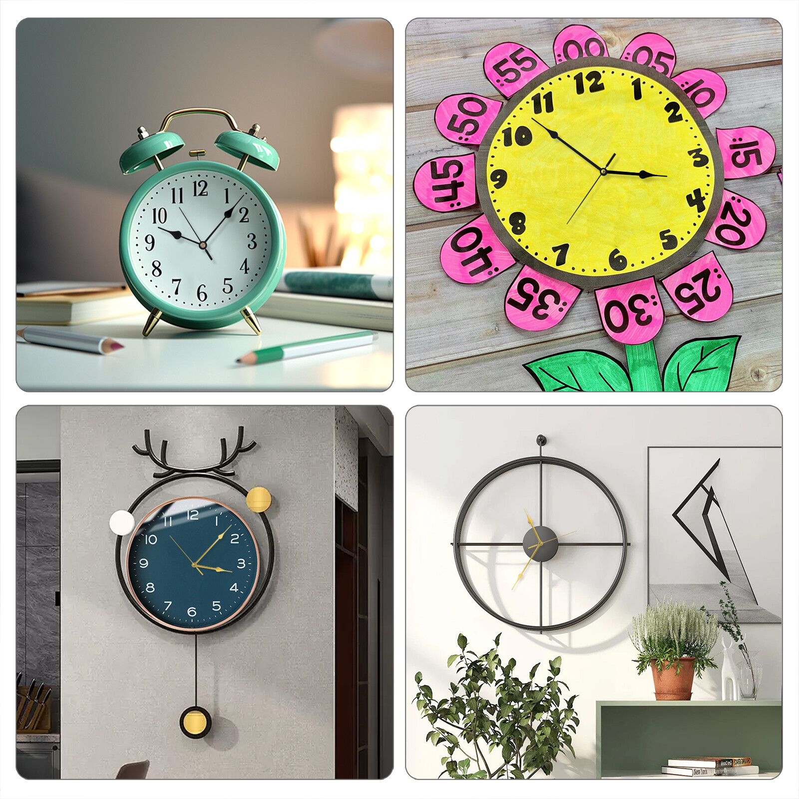 4 Set DIY Wall Quartz Clock Movement Mechanism Replacement Repair Tool Parts Kit