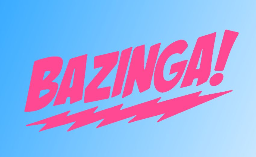 BAZINGA! Die Cut Window Sticker Decal – Multiple Colors