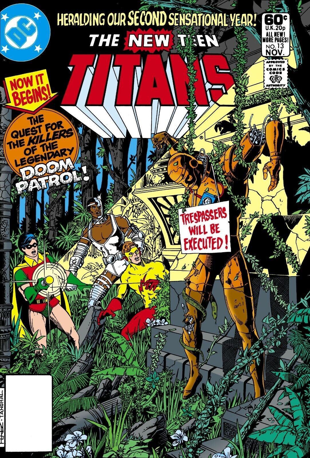 THE NEW TEEN TITANS #13 COMIC BOOK COVER Poster print 11″x17″ home decor