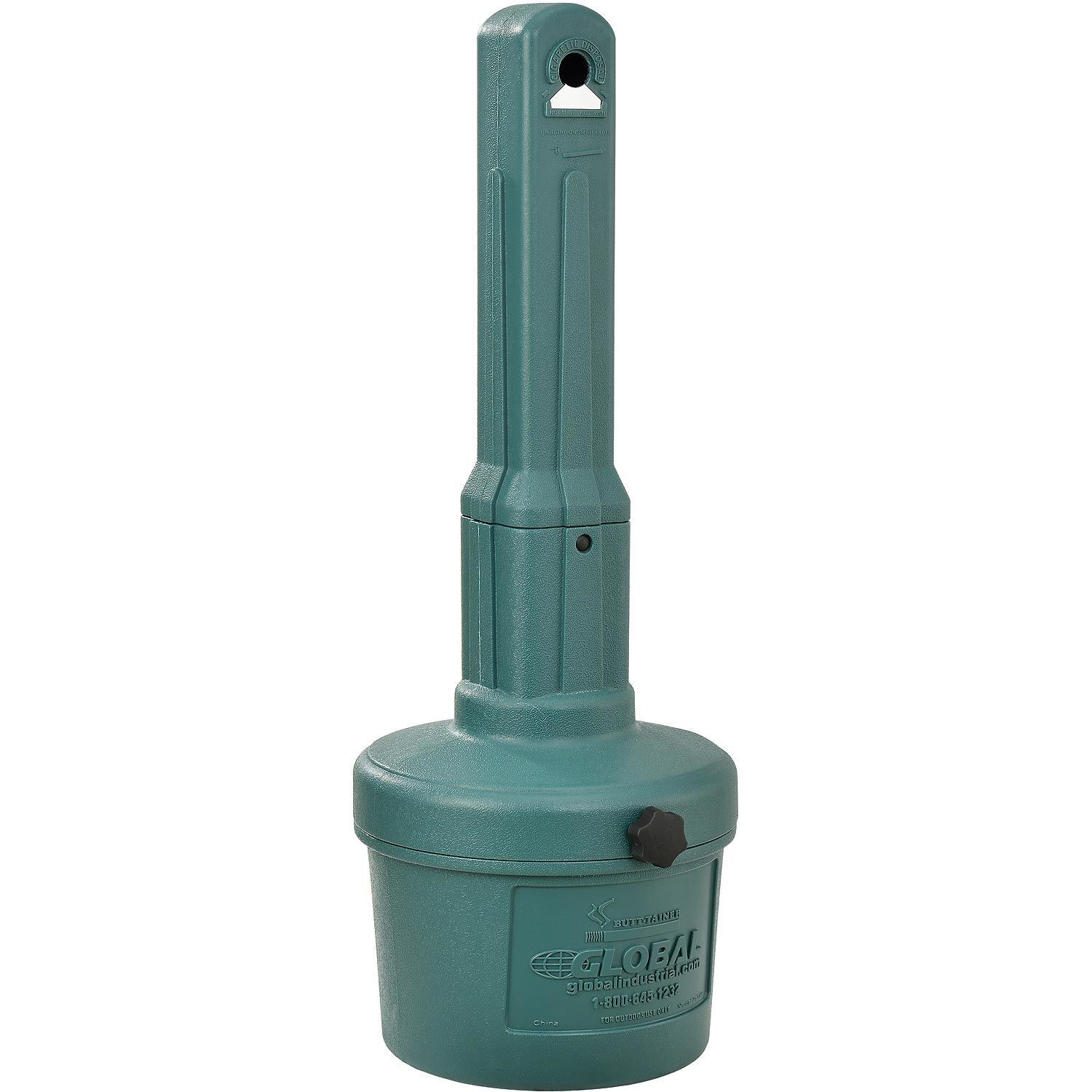 Global Industrial Green Outdoor Ashtray – 1-1/2 Gallon