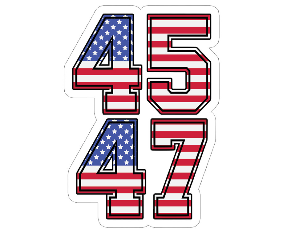 Trump Election 45 47 Sticker | Waterproof | Bumper Decal | Free Shipping