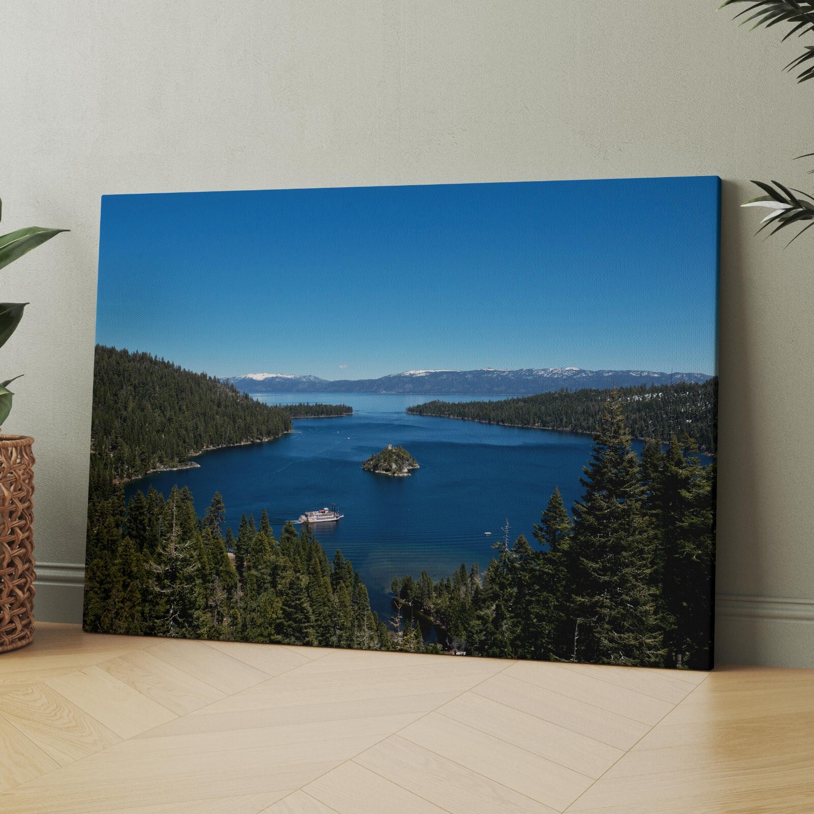 Emerald Bay, Lake Tahoe California Nevada Landscape Forest Canvas Print Wall Art