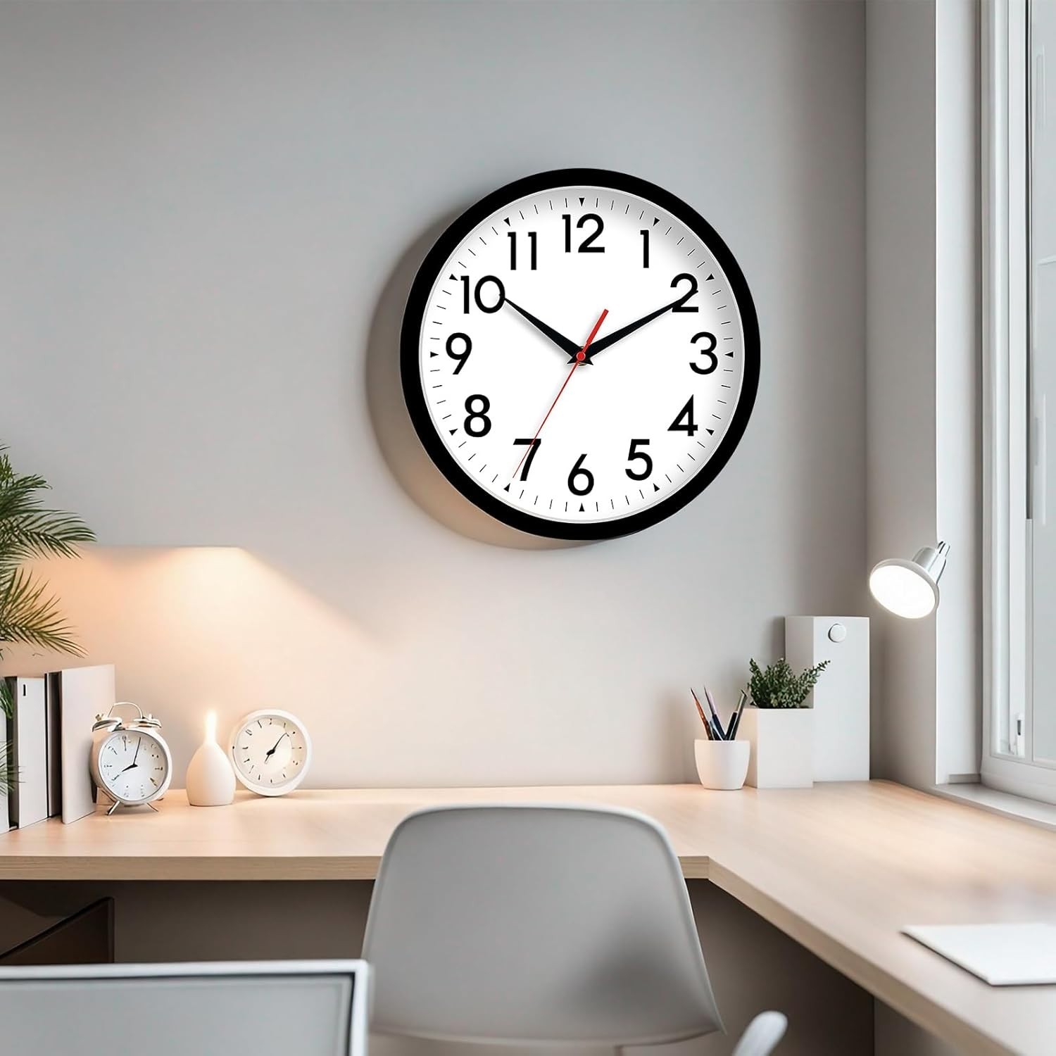 Stylish 8-Inch Silent Wall Clock – Modern Battery Operated Decor for Any Room