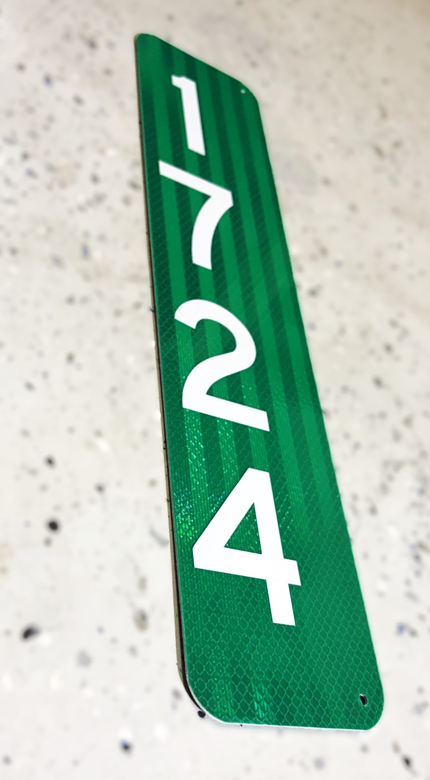 Double-Sided Vertical Reflective 911 Address Sign 18″X4″ By SSMG