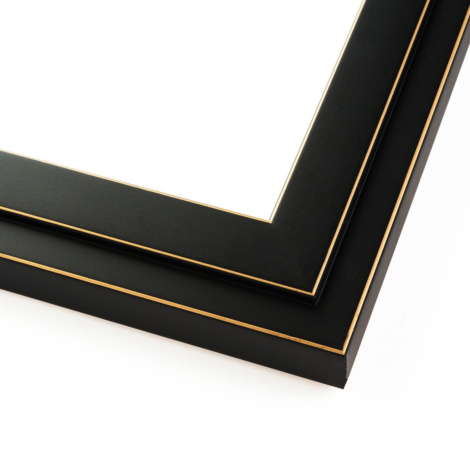30×15 Frame Black Real Wood Picture Frame Width 1.25 inches | Interior Frame Dep