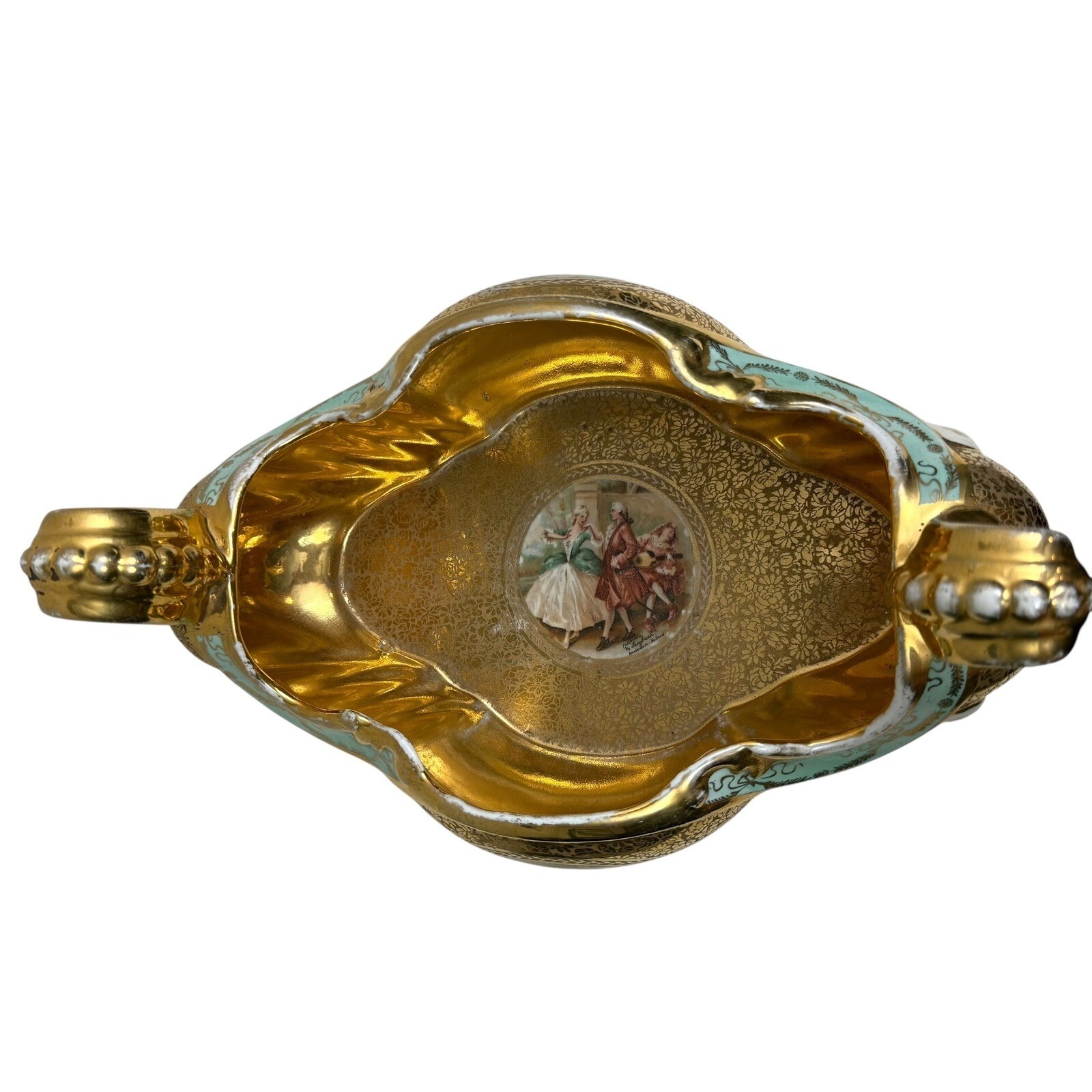 Fragonard M Langbroek Amersterdam Holland Porcelain Victorian Floral Design 12in