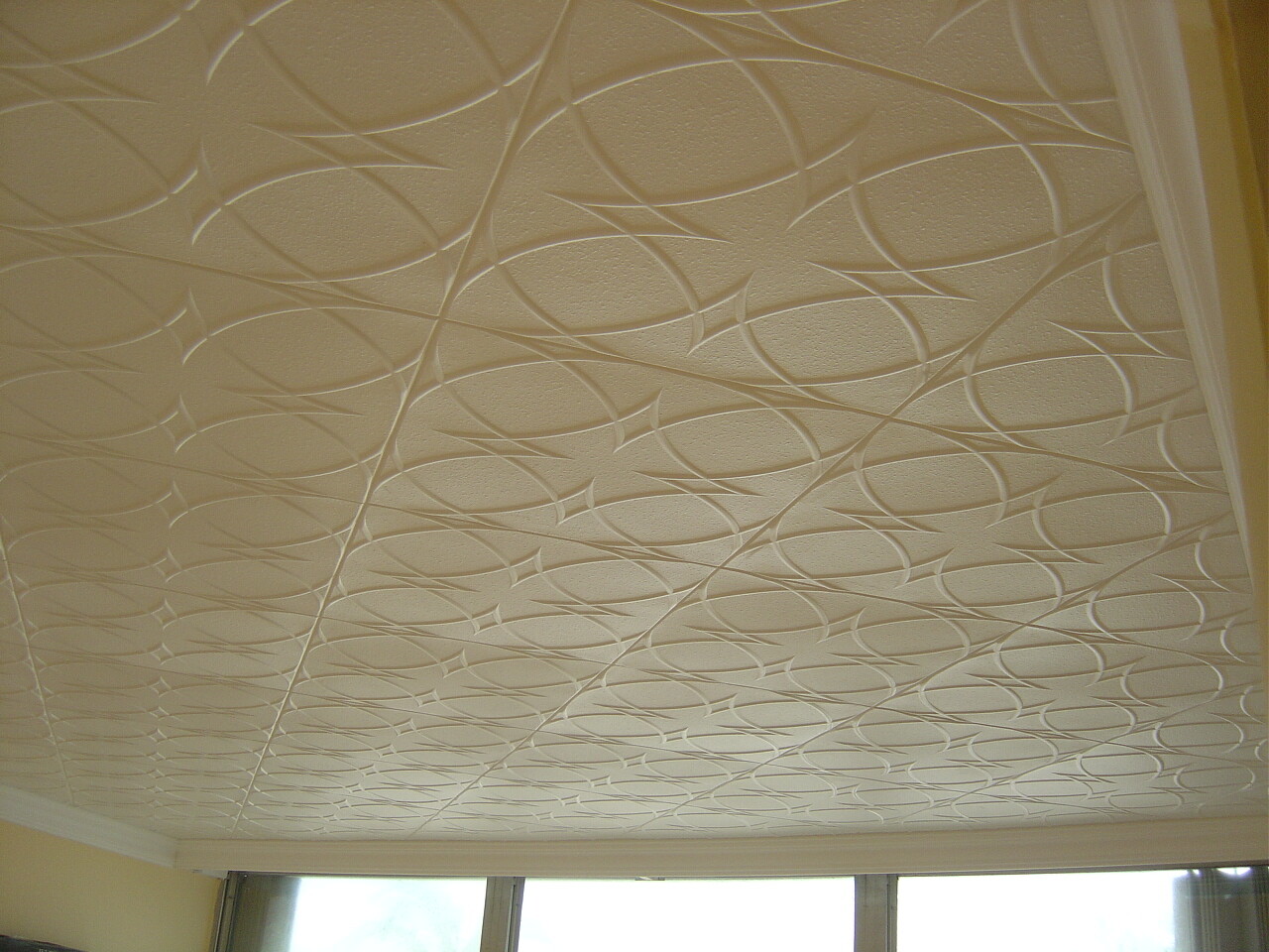 Beautiful Texture Ceiling Tiles EASY Installation Just GLUE UP R23W SATURN 20×20