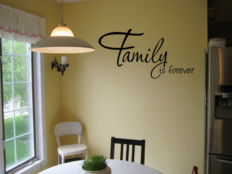 FAMILY IS FOREVER VINYL WALL DECAL QUOTE WORDS STICKER DECALS LETTERING DECOR