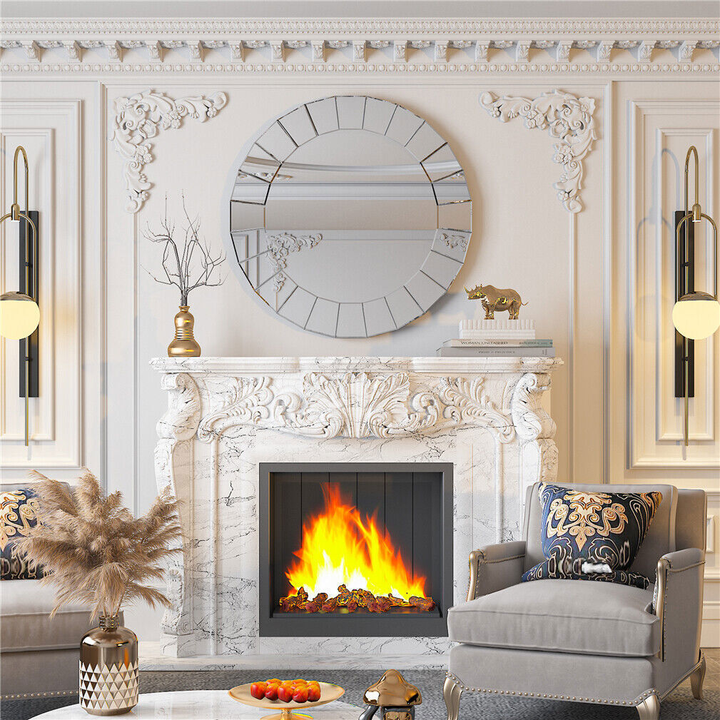 32″ Round Wall Mounted Decorative Mirrior Entryway Bathroom Hanging Wall Mirrors