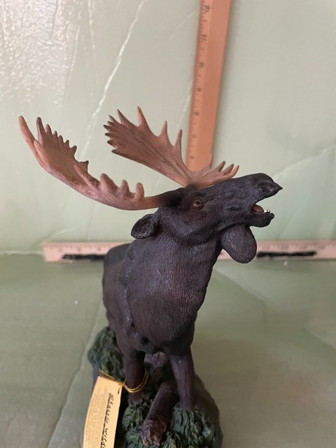 Classic Wildlife Collection Bellowing Moose II Resin Figurine Sculpture 9.5″ Tal