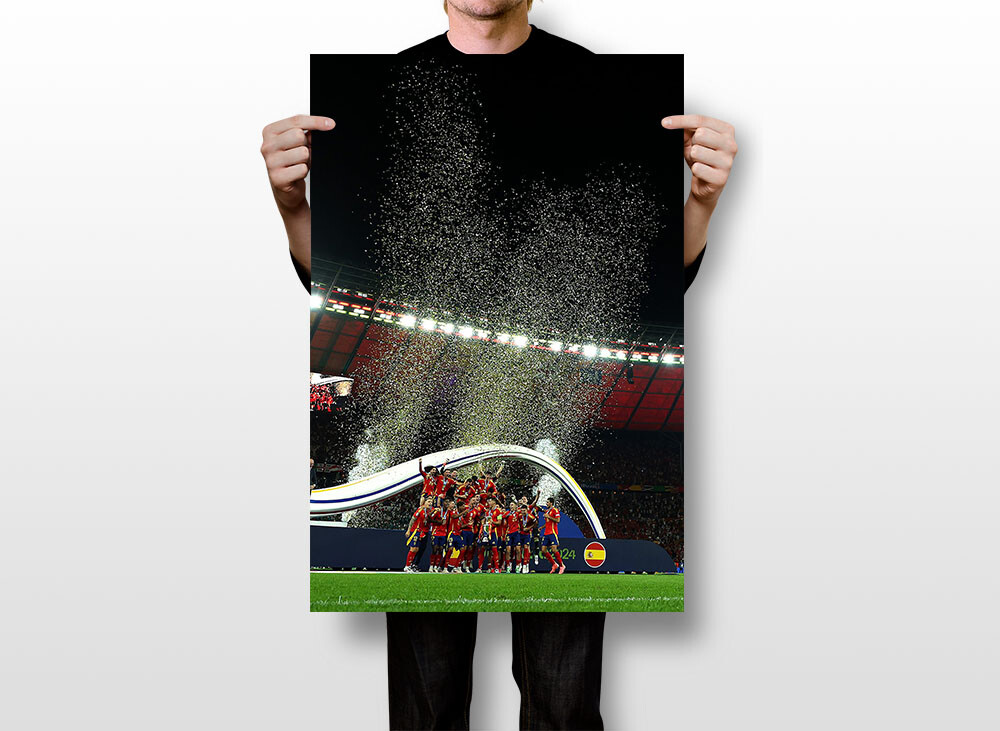 Spain National Soccer Team Champions 2024 Celebration Wall Art – POSTER 20″x30″