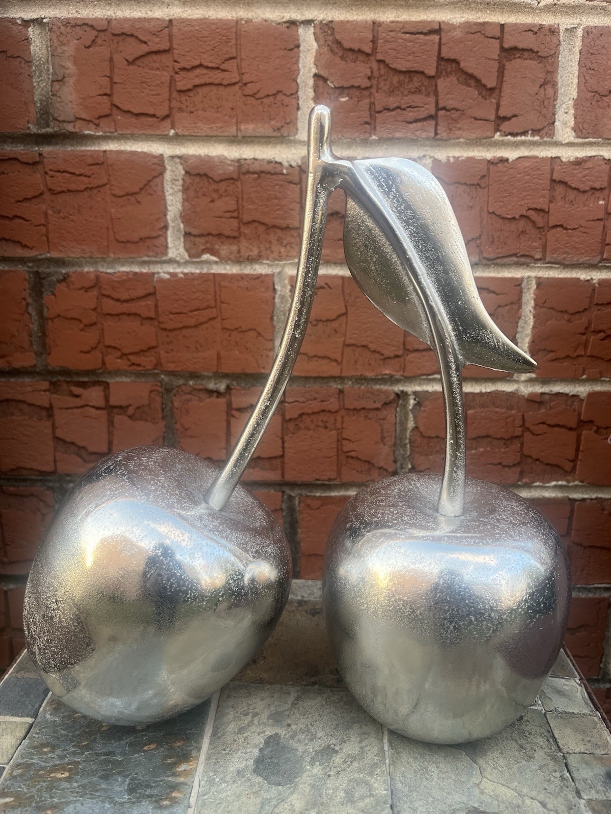 Real Metal Double Cherry Accent Decor. HIGH QUALITY