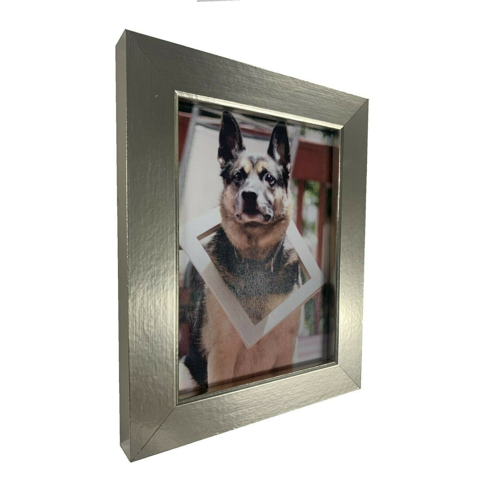 US Art Frames 1.25″ Flat Metallic Silver MDF Wall Decor Picture Poster Frame