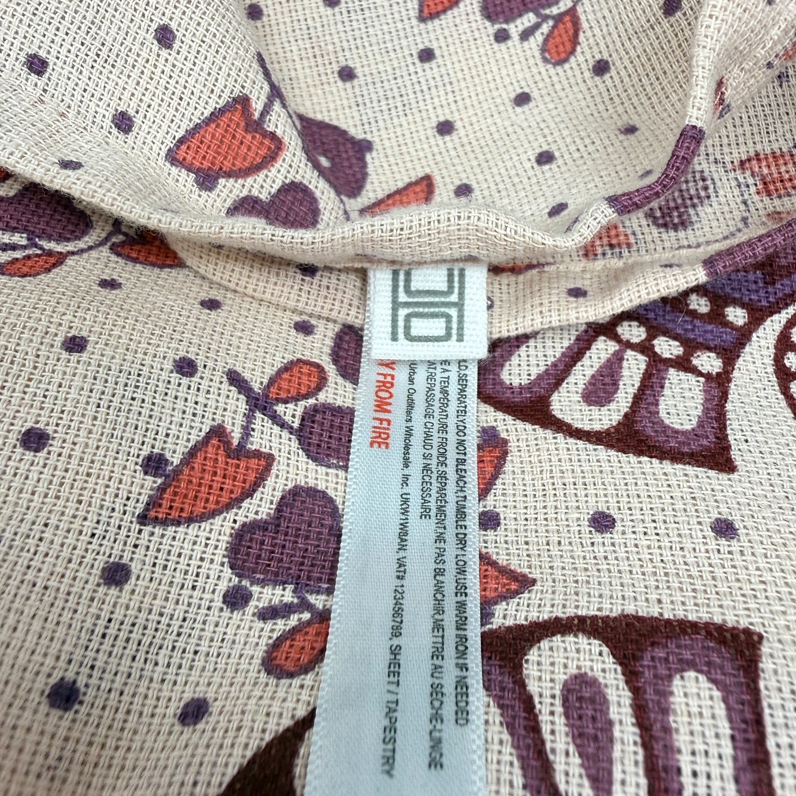 Urban Outfitters Stevie Wall Tapestry Medallion Boho Dorm Pink Purple Fringe