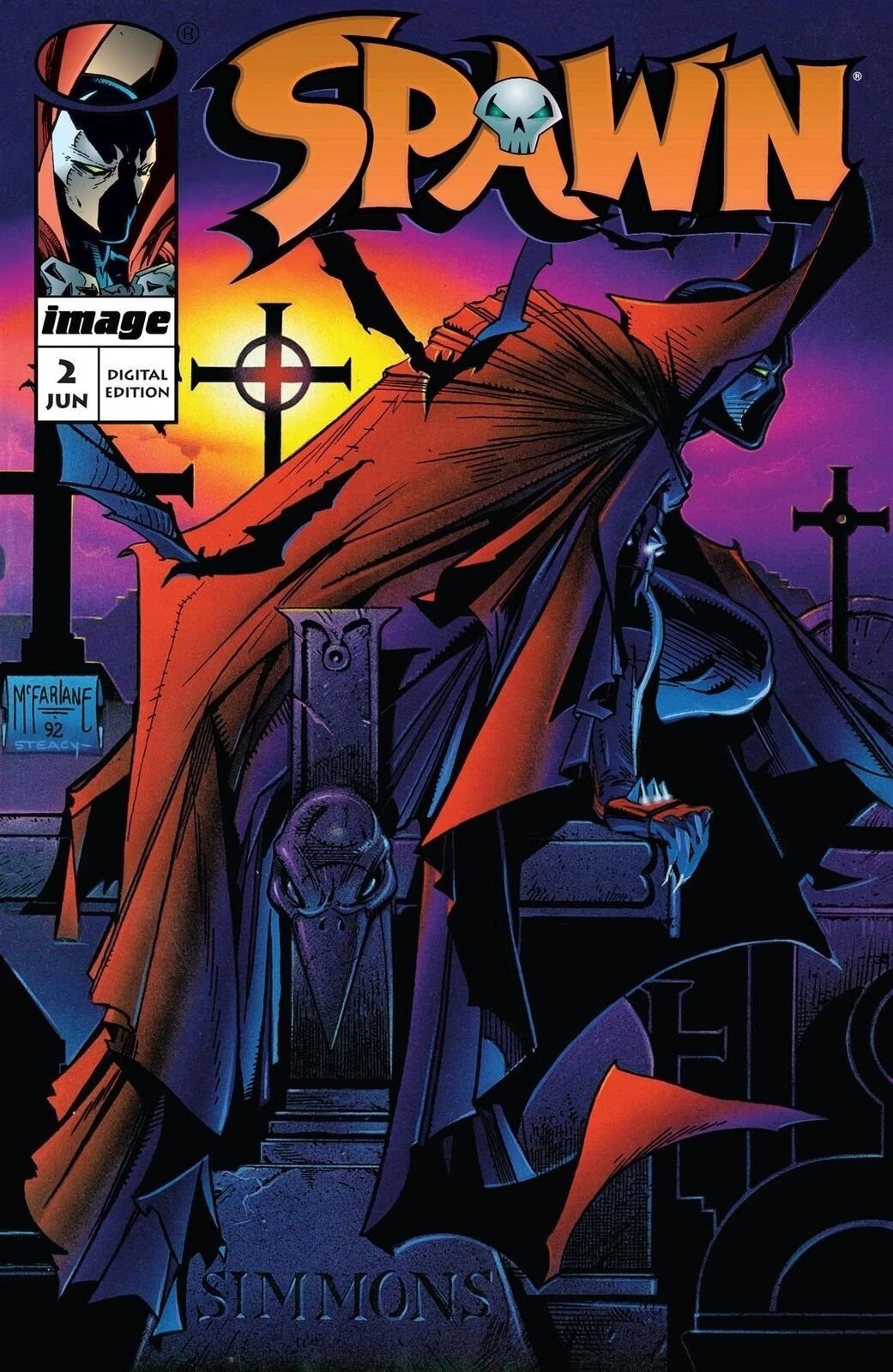 Spawn (1992) #2 GLOSSY Poster print 16″x24″ HOME DECOR