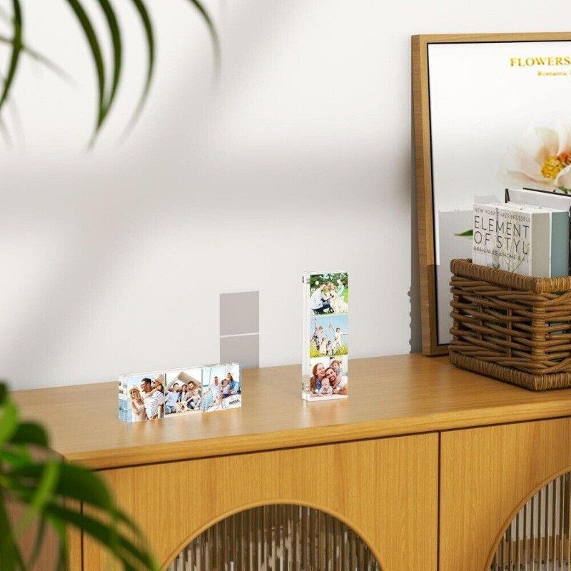 Acrylic Picture Frame Freestanding Double Sided Thickness Frameless Magnetic New