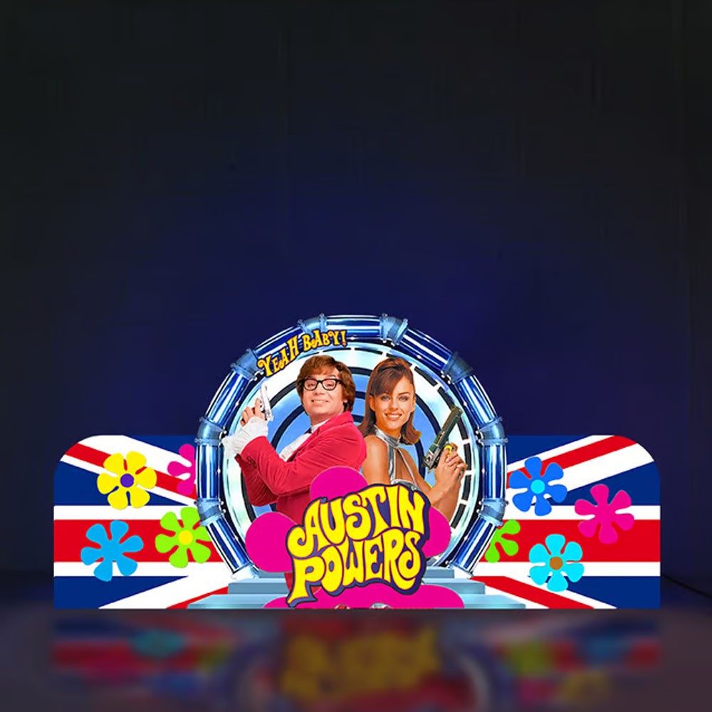 Austin Powers Pinball Topper 3D Printed LED Lightbox for Game Pinball Machine