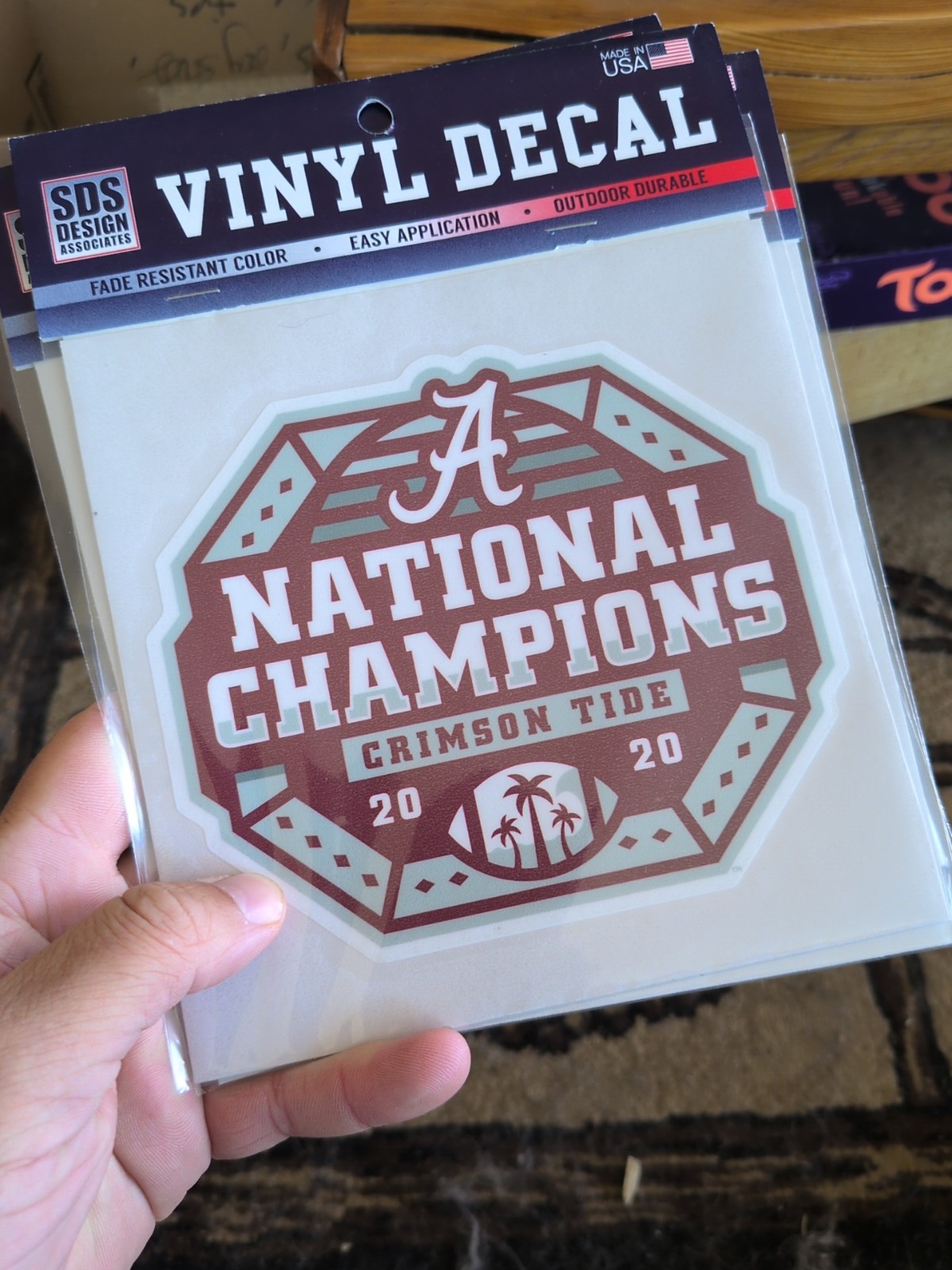 Alabama National Champions 2020 6″ Weather Proof Sticker – Die Cut Application