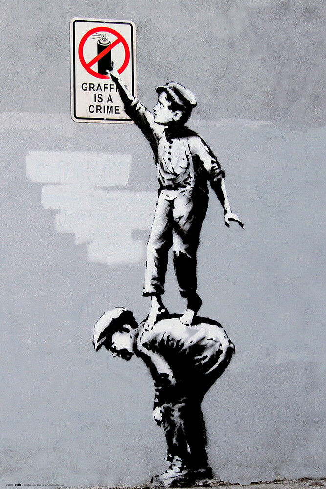 Graffiti Is A Crime – Pop-Art Graffiti Poster / Print (Street Art)