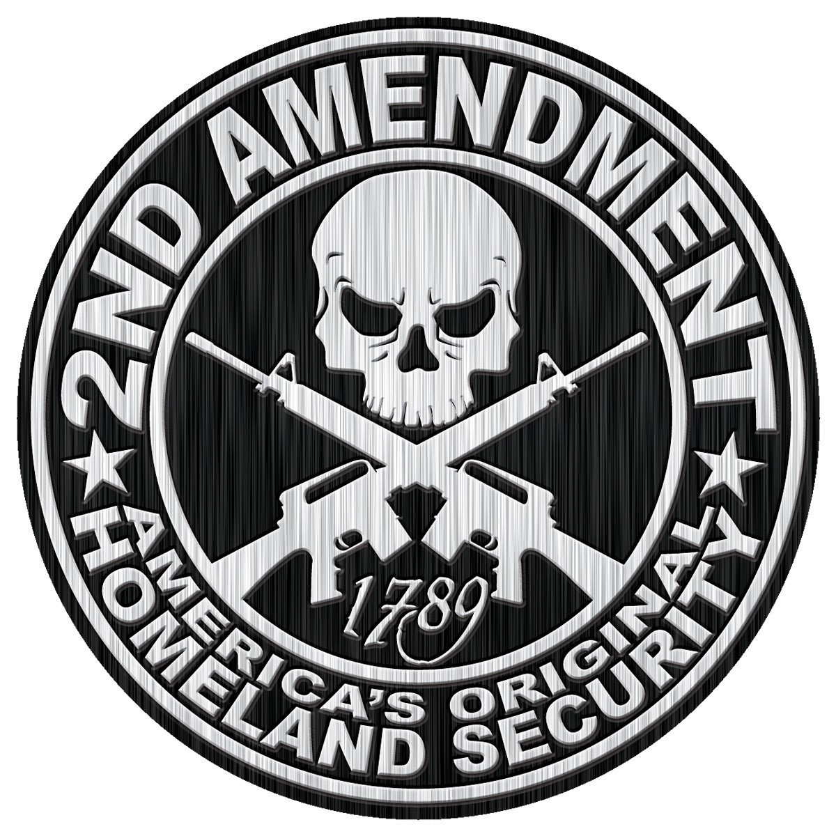 2nd Amendment Steel Government Sticker Decal 3.75″ (2ndAmSteel)