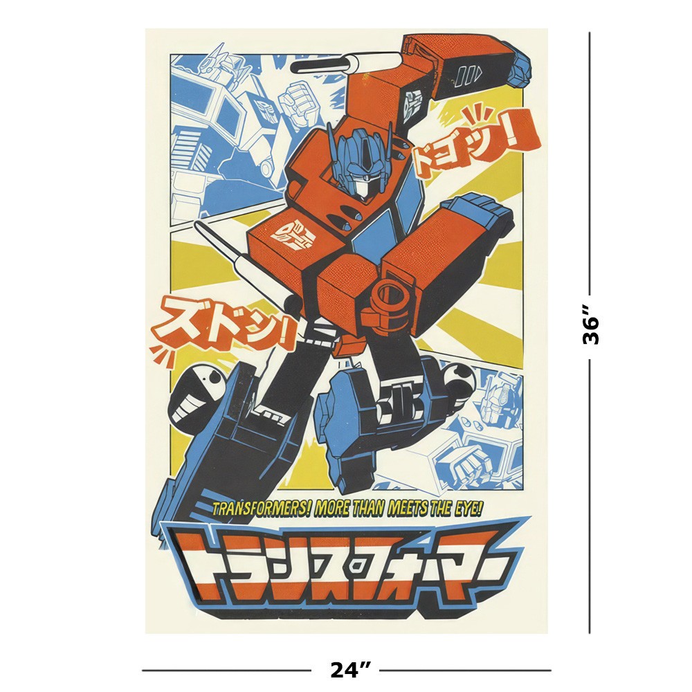 Transformers – TV Show Anime Poster (Optimus Prime – Japanese Manga Design)
