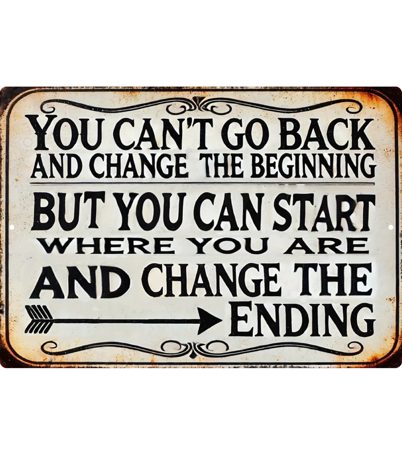 Rustic Inspirational Metal Sign 8×12 Farmhouse Wall Decor Motivational Quote Gif