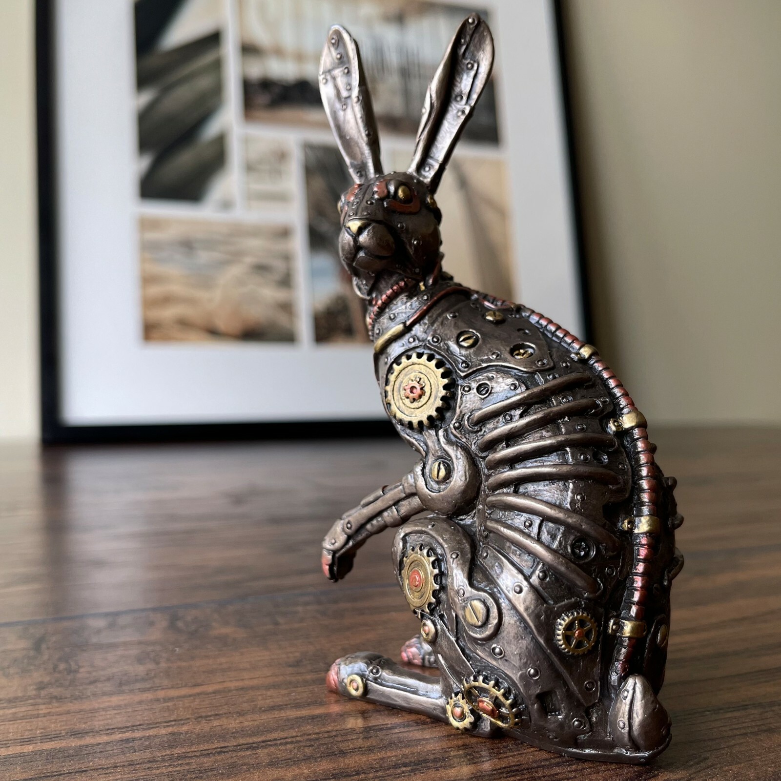 Custom Made Steampunk Jack Rabbit Asymmetrical Sculpture Figurine Statue Décor
