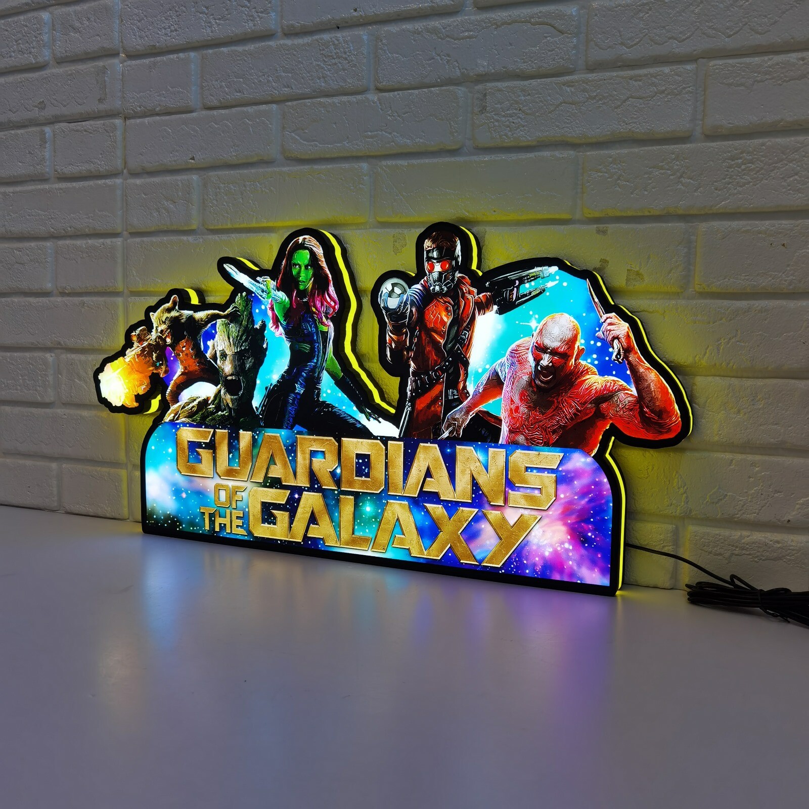 Guardians of The Galaxy Pinball Topper LED Lightbox 3D Lightbox Game Wall Decor