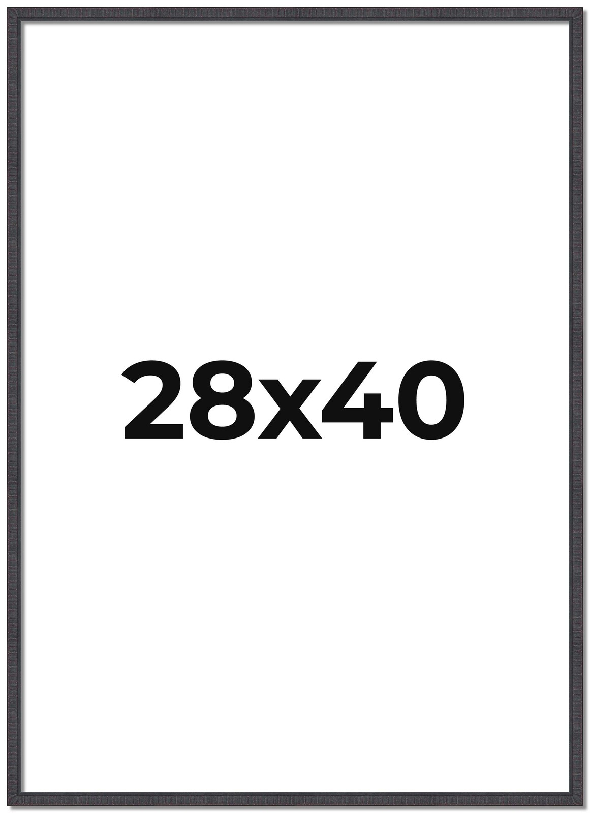 28×40 Frame Brown Picture Frame Modern Photo Frame UV Acrylic, Acid Free Backer