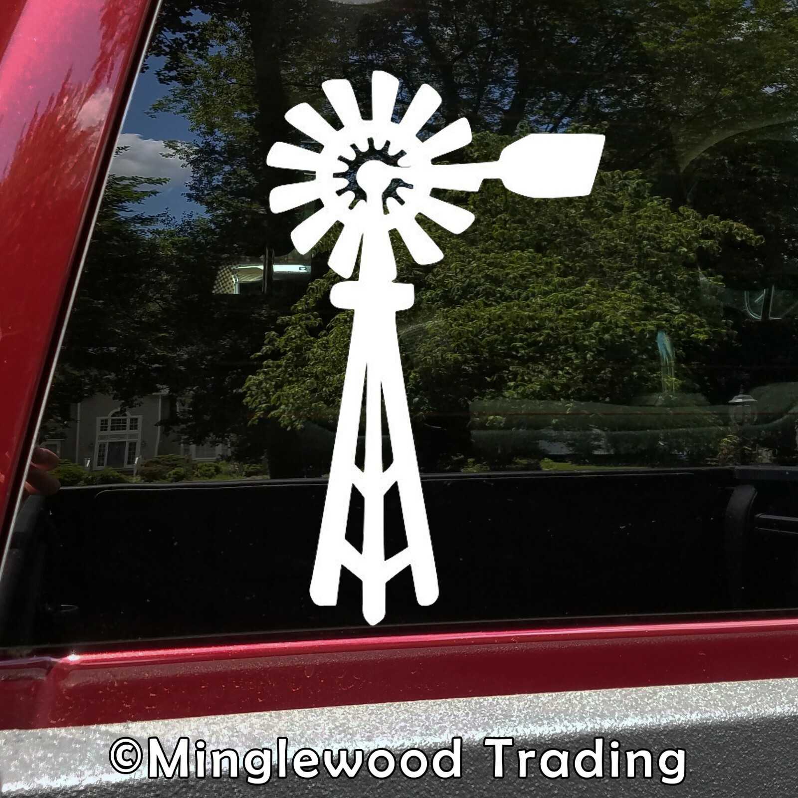 WINDMILL – Vinyl Decal Sticker for Car – Farm Wind Power Mill Clean Energy