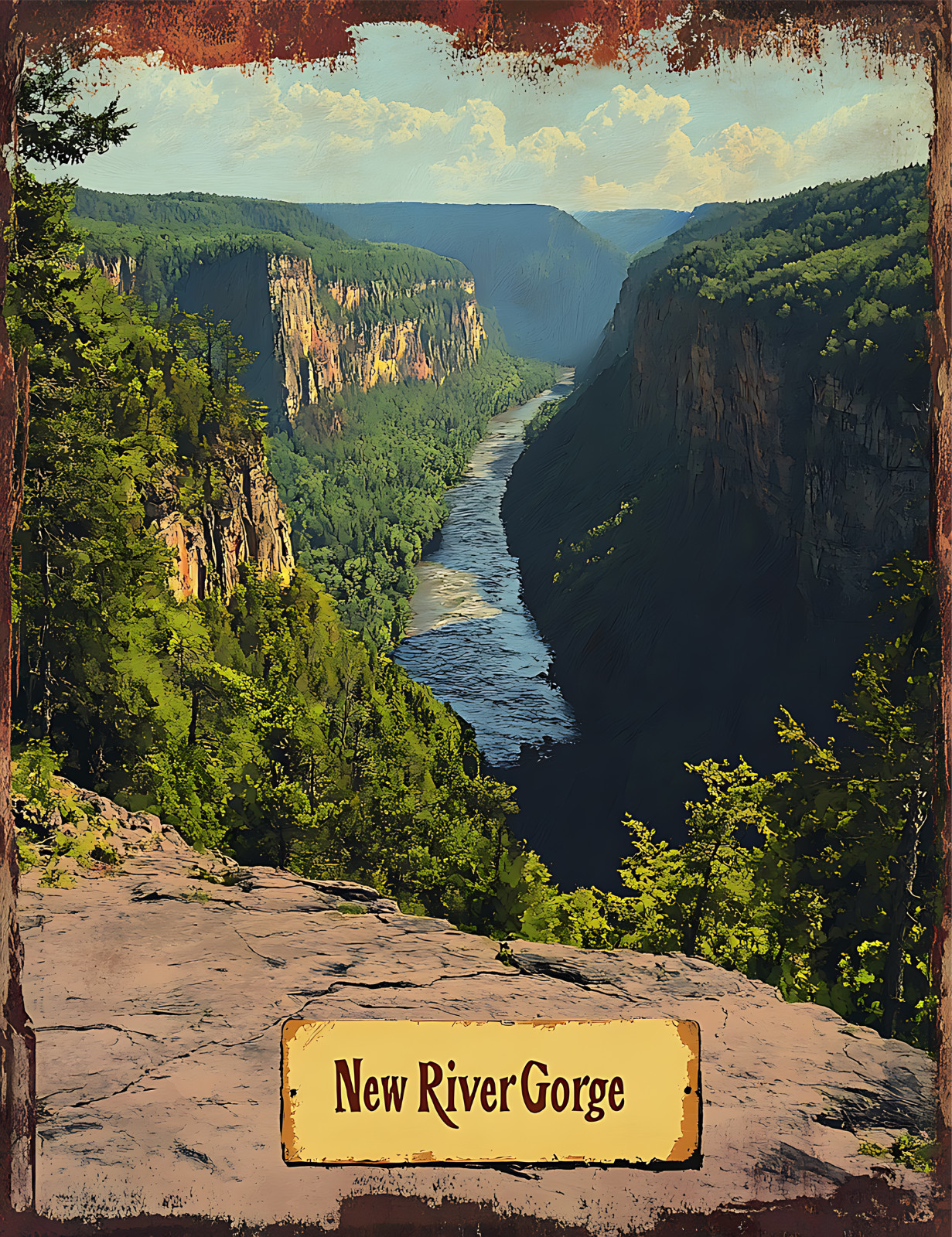 NEW RIVER GORGE NATIONAL PARK ART WALL POSTER/PRINT 8 OPTIONS FREE SHIPPING n53
