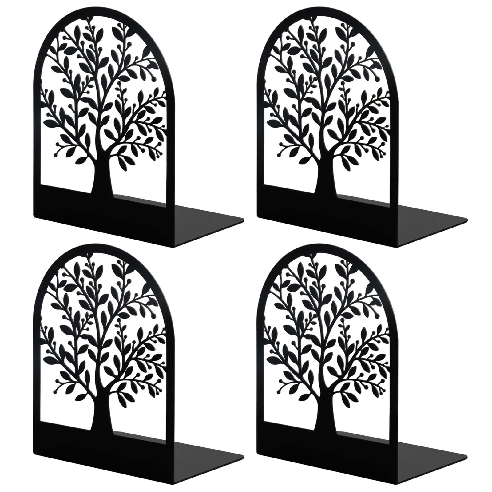 2 Pair Book Ends Bookends Tree Book Ends for Shelves Modern Book Ends Decorative