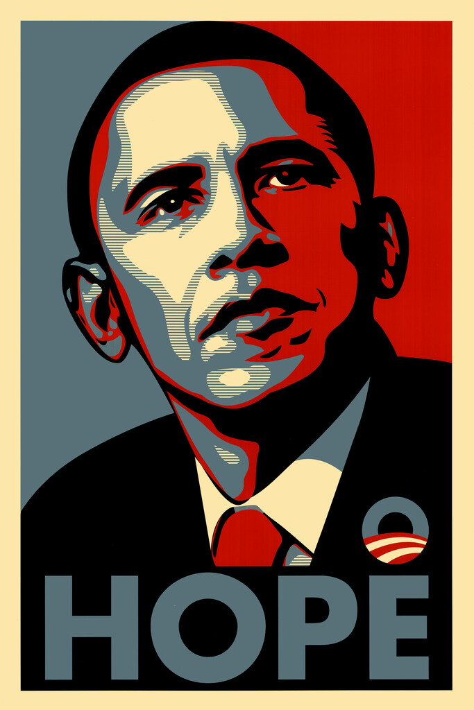 Barack Obama Hope Political Campaign Art Cool Wall Decor Art Print Poster 12×18