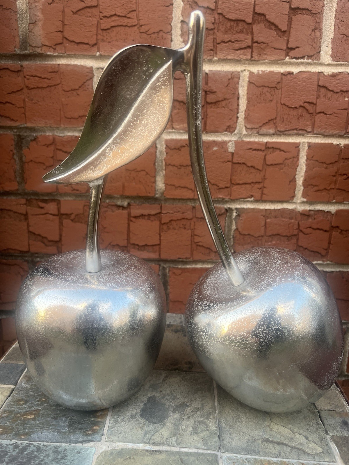 Real Metal Double Cherry Accent Decor. HIGH QUALITY