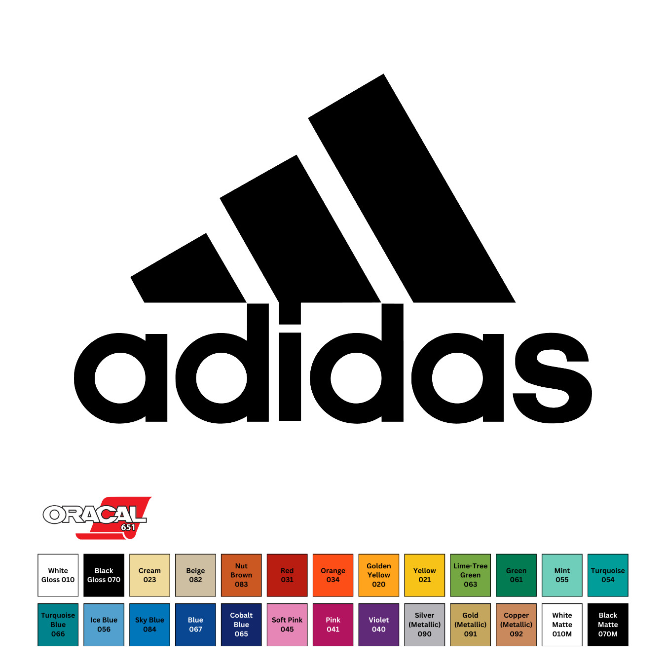 Adidas Logo Die Cut Vinyl Decal Permanent Sticker 2″ to 12″ CHOOSE COLOR