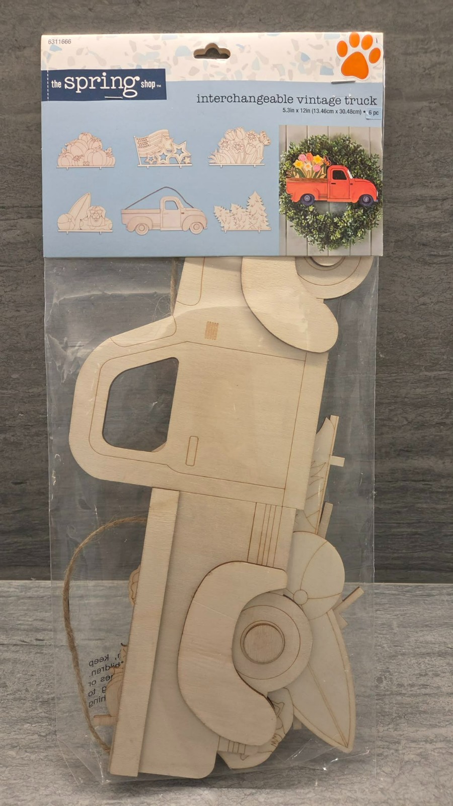 Interchangeable Vintage Truck Wood Wall Decoration Diy Fun Spring 12″ Width