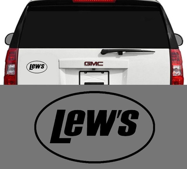 Lew’s Fishing Reels & Rods Outdoor Sports Vinyl Decal Sticker Black