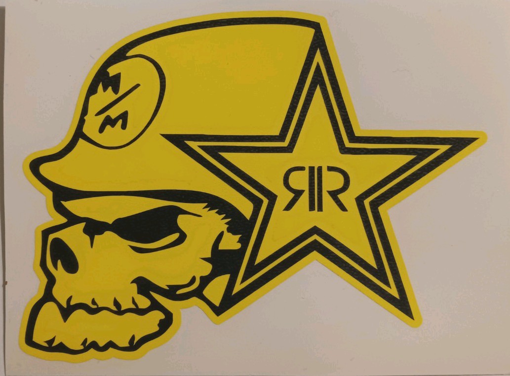 Metal Mulisha Rock Star Vinyl Decal Sticker 100% Oracal Vinyl Size 5x4in New
