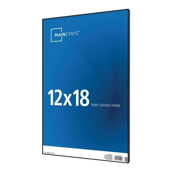Mainstays – 12×18 Picture Frame – Black Front Loading Wall or Tabletop Photo Fra