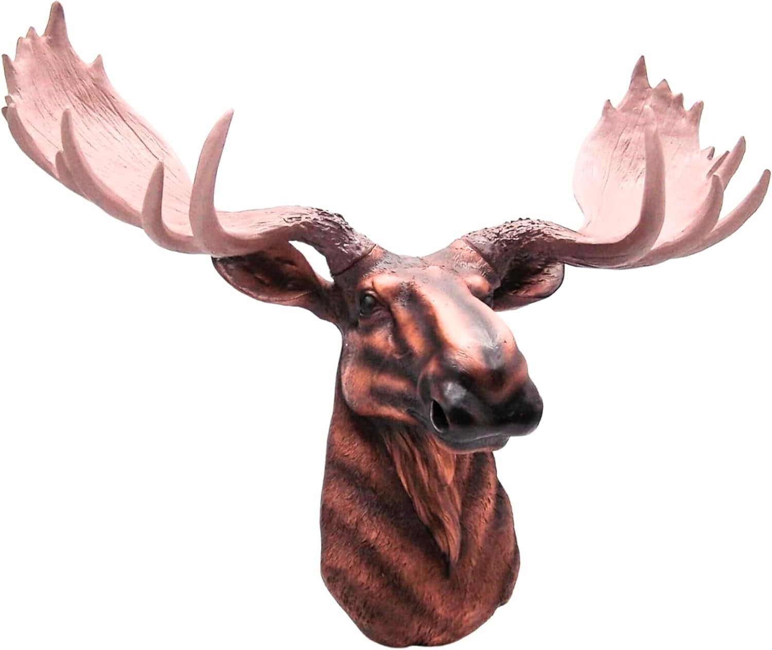 Rustic Moose Head Wall Mount 13” Faux Taxidermy Cabin Lodge Decor