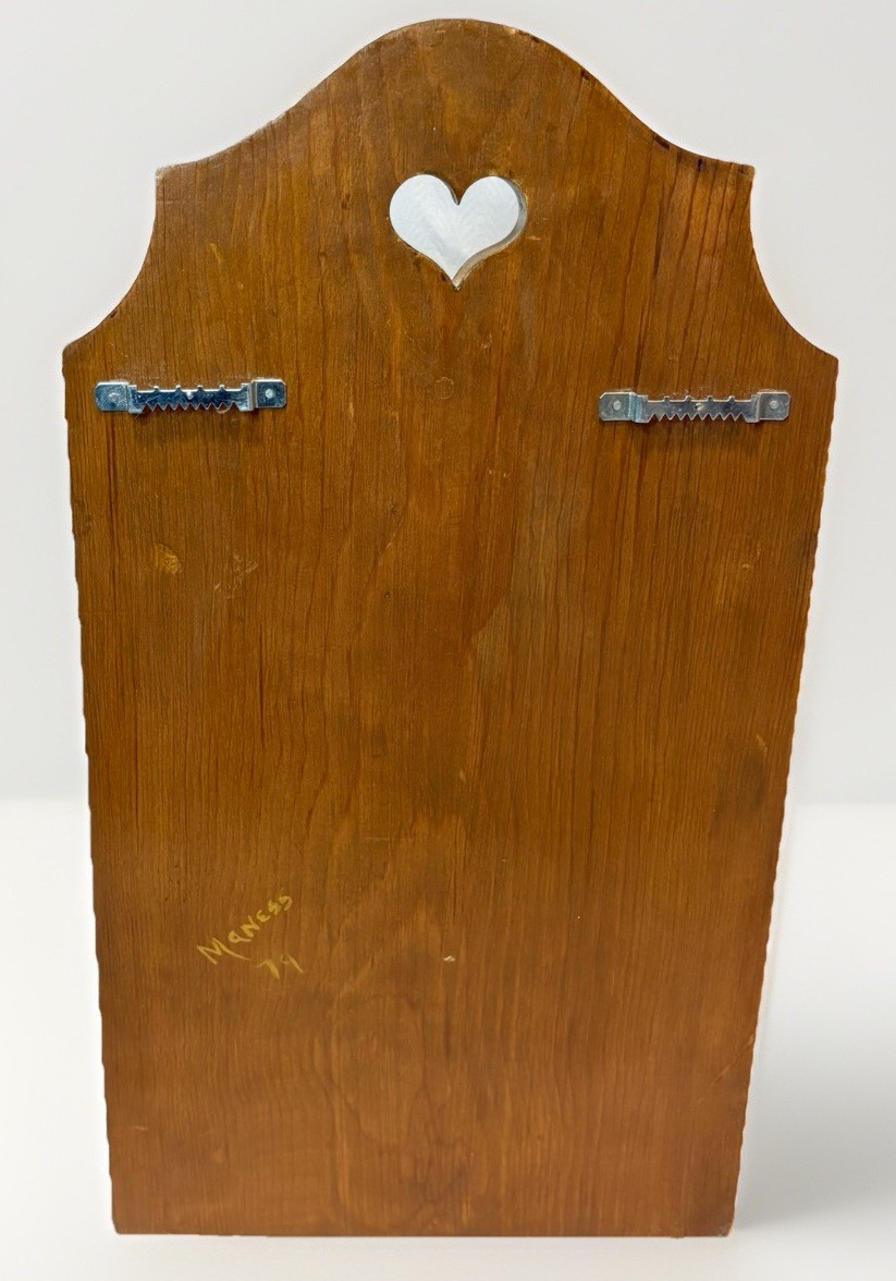 Vintage Wooden Wall Cabinet Key Holder Jewelry Box Floral Cottage Shabby Chic