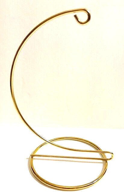 6.75″ tall Ornament display Stand smooth gold finish for photo Christmas Easter