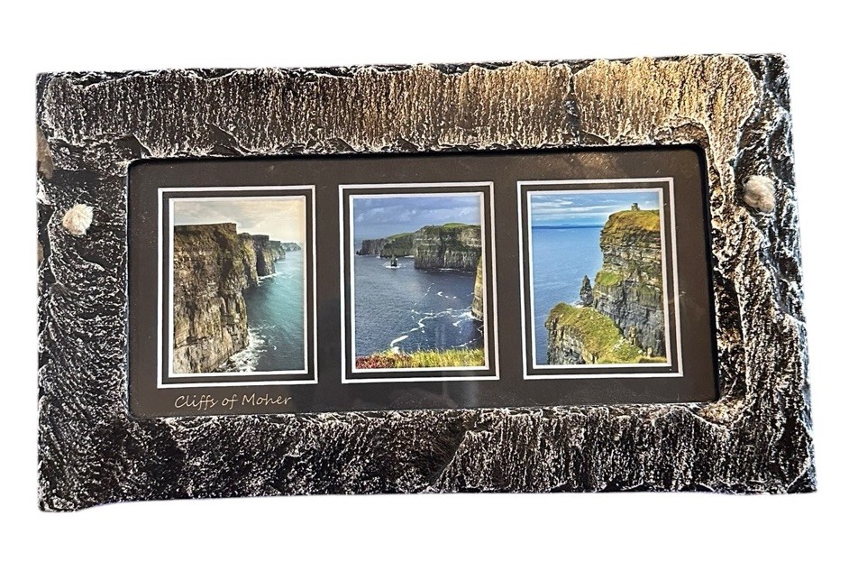 Irish Slate Crafts “Cliffs of Moher” Trio Framed Wall Art Handmade in Ireland