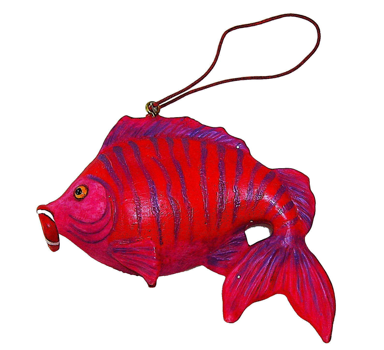 Pink, Purple Resin Fish ⚓ Nautical Coastal Tropical Beach Lodge Lake House Decor