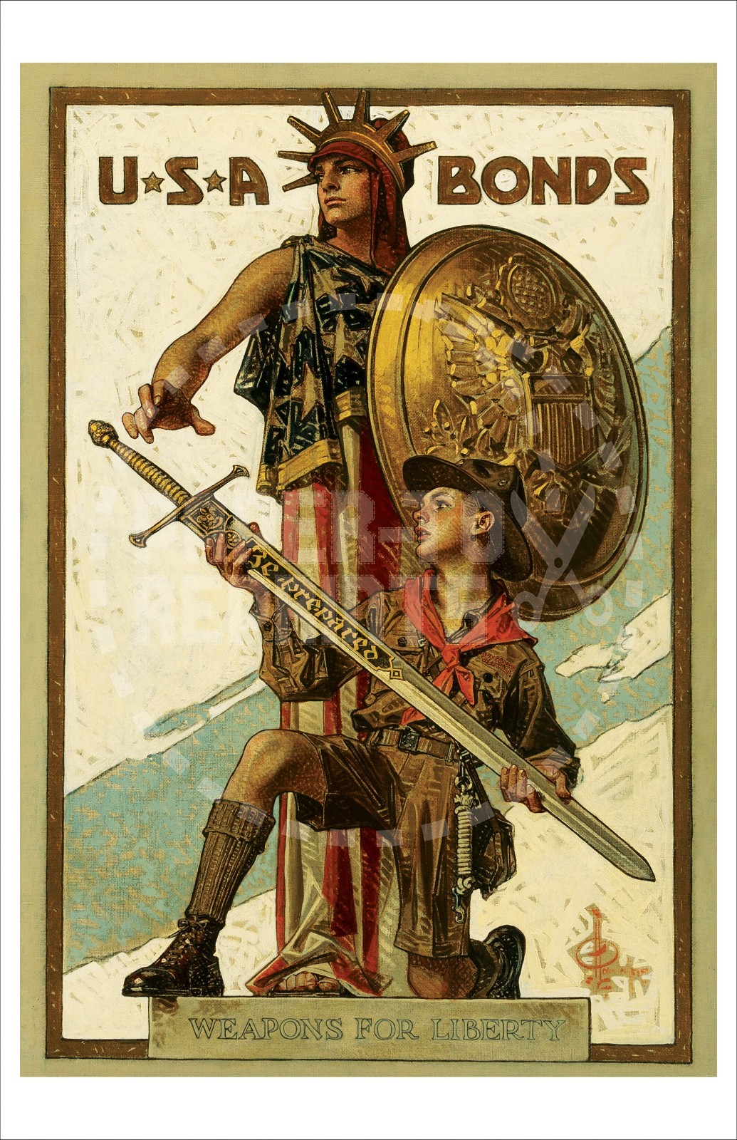 WEAPONS FOR LIBERTY – SATURDAY EVENING POST ARTWORK – VINTAGE REPRINT